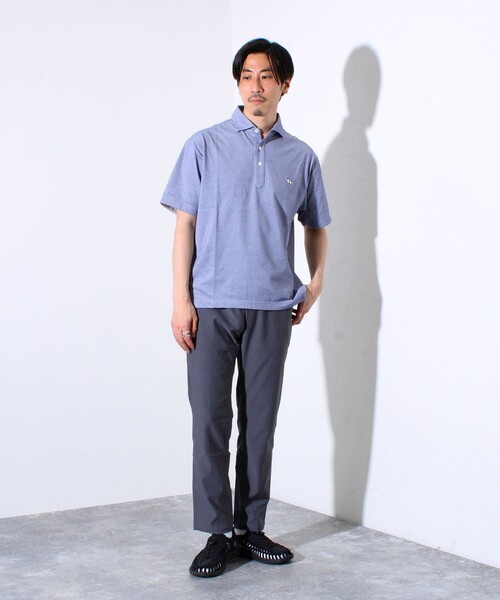 GLOSTER（グロスター）の「【GLOSTER/グロスター】フレンチブルドッグ刺繍 DADDYポロシャツ（ポロシャツ・メンズ・グレー/ブルー/ネイビー/ピンク・S/M/L/XL）」の17枚目の写真