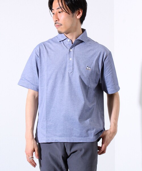 GLOSTER（グロスター）の「【GLOSTER/グロスター】フレンチブルドッグ刺繍 DADDYポロシャツ（ポロシャツ・メンズ・グレー/ブルー/ネイビー/ピンク・S/M/L/XL）」の18枚目の写真