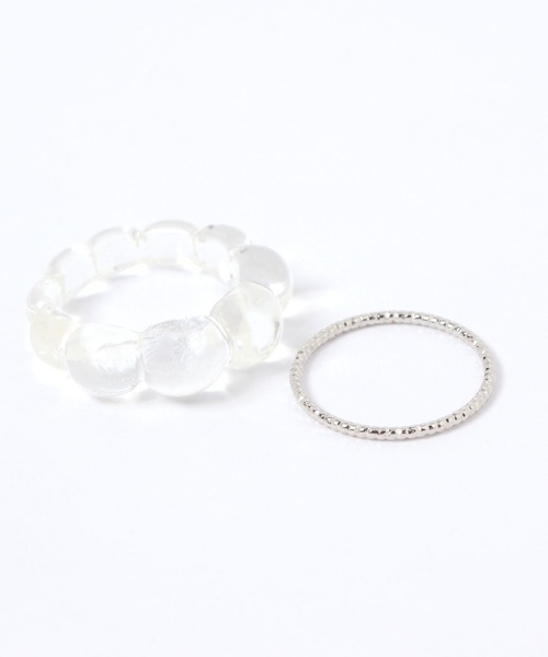 niko and...（ニコアンド）の「クリアメタル5SETリング（リング・レディース・その他1・0）」の2枚目の写真