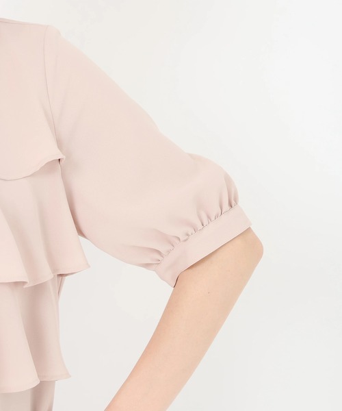 STRAWBERRY-FIELDS(ストロベリーフィールズ)の「ライトベネ_ティアードブラウス シャツ・ブラウス(シャツ/ブラウス・レディース・オフホワイト/サーモンピンク/ネイビー・2)」の11枚目の写真