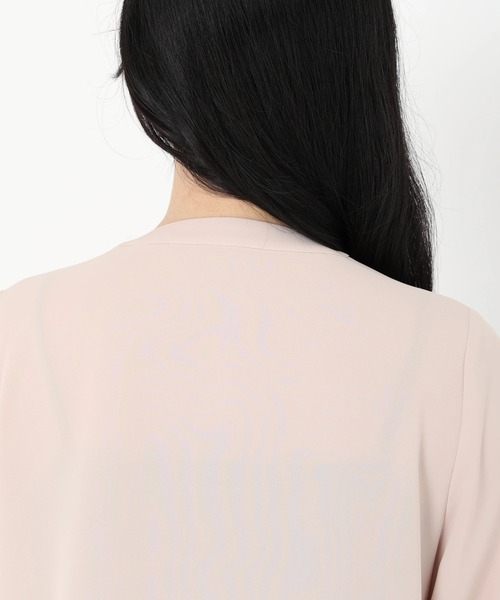 STRAWBERRY-FIELDS(ストロベリーフィールズ)の「ライトベネ_ティアードブラウス シャツ・ブラウス(シャツ/ブラウス・レディース・オフホワイト/サーモンピンク/ネイビー・2)」の10枚目の写真