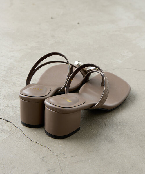 Jena espace merveilleux（ジェナ　エスパスメルヴェイユ）の「サムホールヒールサンダル（サンダル・レディース・ブラック/ベージュ/シルバー・MEDIUM/LARGE）」の15枚目の写真