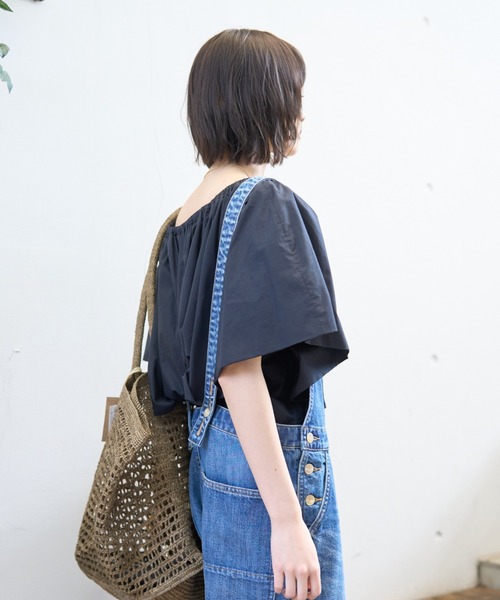 Rouge vif（ルージュヴィフ）の「シルク混コットンフォルムブラウス（シャツ/ブラウス・レディース・ホワイト/ブラック・フリー）」の12枚目の写真