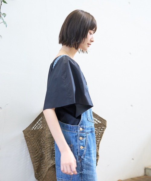 Rouge vif（ルージュヴィフ）の「シルク混コットンフォルムブラウス（シャツ/ブラウス・レディース・ホワイト/ブラック・フリー）」の13枚目の写真