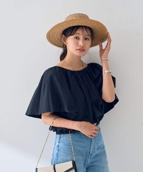 Rouge vif（ルージュヴィフ）の「シルク混コットンフォルムブラウス（シャツ/ブラウス・レディース・ホワイト/ブラック・フリー）」の22枚目の写真