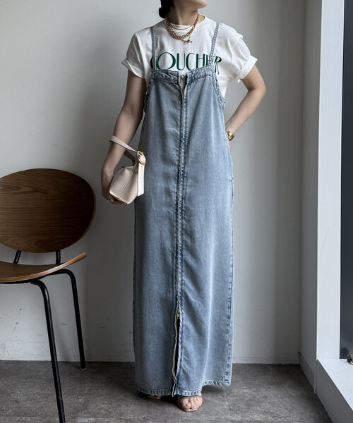 DouDou(ドゥドゥ)の「【WEB限定】フロントバック両面ロゴTEE(Tシャツ/カットソー・レディース・オフホワイト/ブラック/レッド・FREE)」の4枚目の写真
