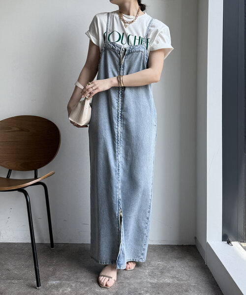 DouDou(ドゥドゥ)の「【WEB限定】フロントバック両面ロゴTEE(Tシャツ/カットソー・レディース・オフホワイト/ブラック/レッド・FREE)」の6枚目の写真