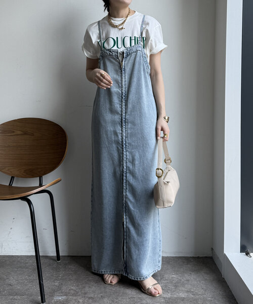 DouDou(ドゥドゥ)の「【WEB限定】フロントバック両面ロゴTEE(Tシャツ/カットソー・レディース・オフホワイト/ブラック/レッド・FREE)」の7枚目の写真