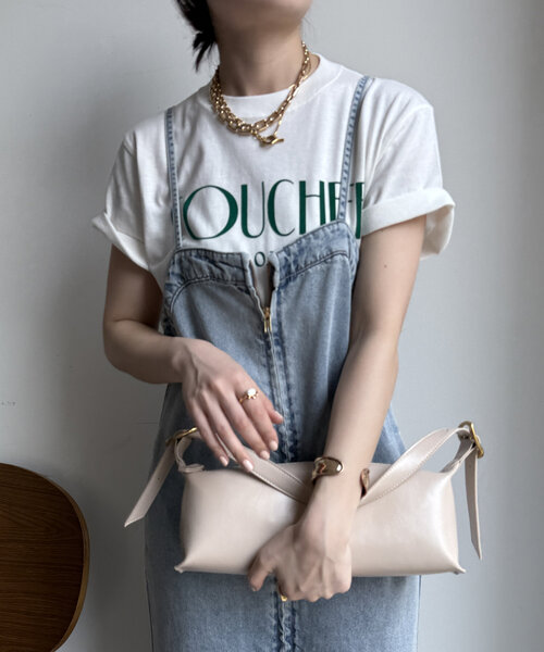 DouDou(ドゥドゥ)の「【WEB限定】フロントバック両面ロゴTEE(Tシャツ/カットソー・レディース・オフホワイト/ブラック/レッド・FREE)」の10枚目の写真