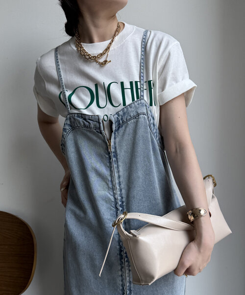 DouDou(ドゥドゥ)の「【WEB限定】フロントバック両面ロゴTEE(Tシャツ/カットソー・レディース・オフホワイト/ブラック/レッド・FREE)」の11枚目の写真