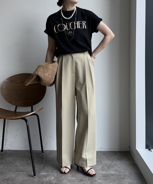 DouDou(ドゥドゥ)の「【WEB限定】フロントバック両面ロゴTEE(Tシャツ/カットソー・レディース・オフホワイト/ブラック/レッド・FREE)」の14枚目の写真