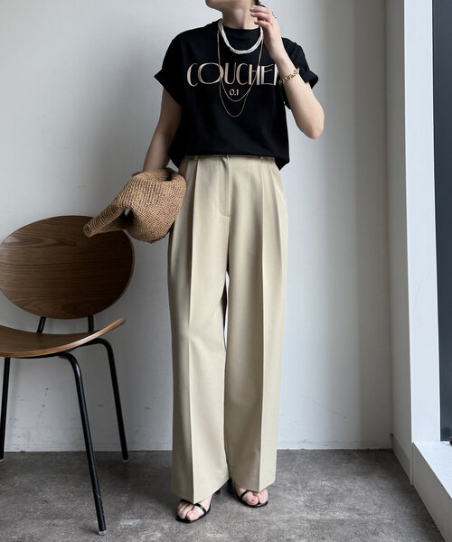 DouDou(ドゥドゥ)の「【WEB限定】フロントバック両面ロゴTEE(Tシャツ/カットソー・レディース・オフホワイト/ブラック/レッド・FREE)」の15枚目の写真