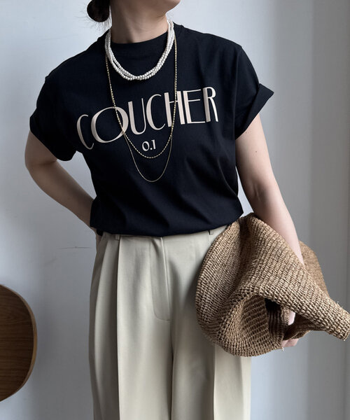 DouDou(ドゥドゥ)の「【WEB限定】フロントバック両面ロゴTEE(Tシャツ/カットソー・レディース・オフホワイト/ブラック/レッド・FREE)」の21枚目の写真