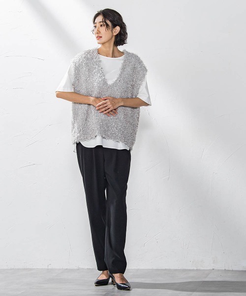 la.f…(ラエフ)の「バックサテンカットソー≪洗濯機で洗える≫(Tシャツ/カットソー・レディース・ネイビー/ホワイト/ブラック・9号/7号/11号)」の14枚目の写真