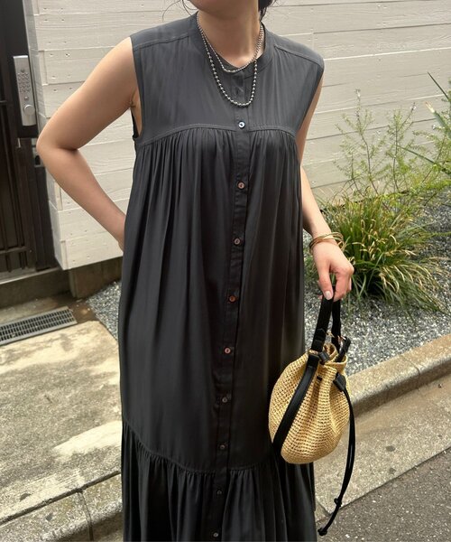 Jena espace merveilleux（ジェナ　エスパスメルヴェイユ）の「ティアードシャツワンピース（ワンピース・レディース・ブラック/イエロー/チャコールグレー・FREE）」の3枚目の写真