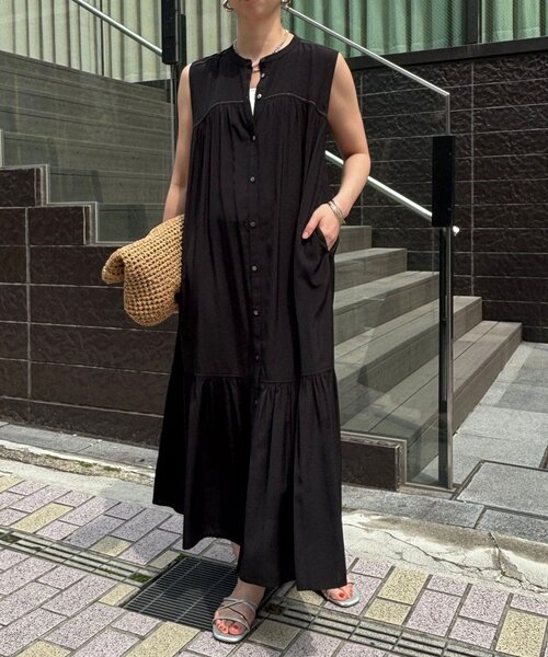 Jena espace merveilleux（ジェナ　エスパスメルヴェイユ）の「ティアードシャツワンピース（ワンピース・レディース・ブラック/イエロー/チャコールグレー・FREE）」の21枚目の写真