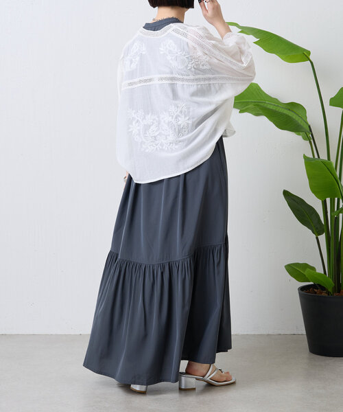 Jena espace merveilleux（ジェナ　エスパスメルヴェイユ）の「ティアードシャツワンピース（ワンピース・レディース・ブラック/イエロー/チャコールグレー・FREE）」の13枚目の写真