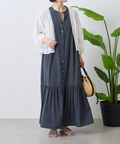 Jena espace merveilleux（ジェナ　エスパスメルヴェイユ）の「ティアードシャツワンピース（ワンピース・レディース・ブラック/イエロー/チャコールグレー・FREE）」の14枚目の写真