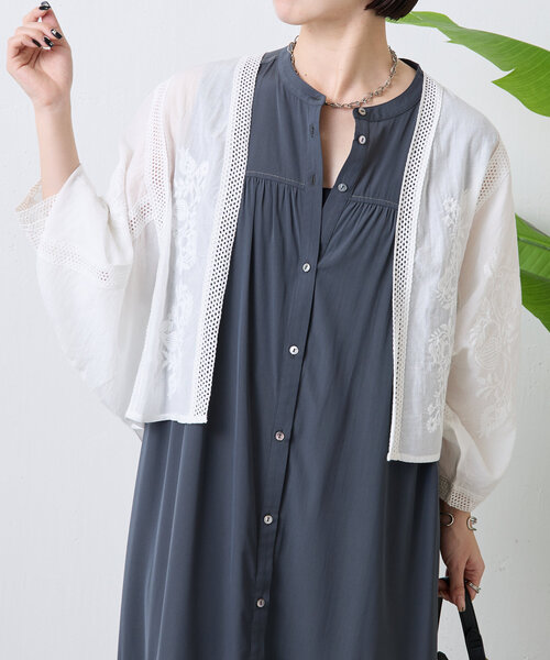 Jena espace merveilleux（ジェナ　エスパスメルヴェイユ）の「ティアードシャツワンピース（ワンピース・レディース・ブラック/イエロー/チャコールグレー・FREE）」の15枚目の写真