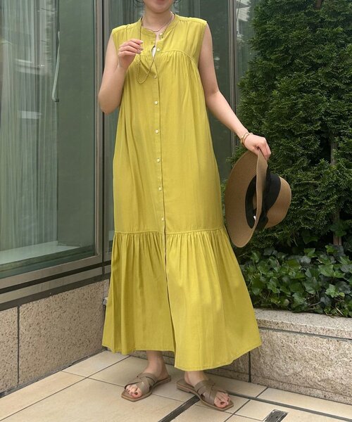 Jena espace merveilleux（ジェナ　エスパスメルヴェイユ）の「ティアードシャツワンピース（ワンピース・レディース・ブラック/イエロー/チャコールグレー・FREE）」の18枚目の写真