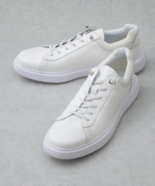 NANO universe(ナノユニバース)の「「N SERIES」アクティブレザースニーカー×BMZソール(スニーカー・メンズ・ブラック/ホワイト・26/27/28)」の2枚目の写真