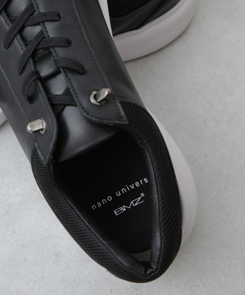 NANO universe(ナノユニバース)の「「N SERIES」アクティブレザースニーカー×BMZソール(スニーカー・メンズ・ブラック/ホワイト・26/27/28)」の9枚目の写真