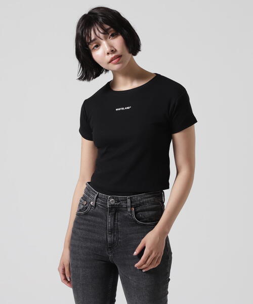 WHITELAND（ホワイトランド）の「WHITELAND/ホワイトランド/チビTEE（Tシャツ/カットソー・レディース・ブラック/ホワイト・F）」の6枚目の写真