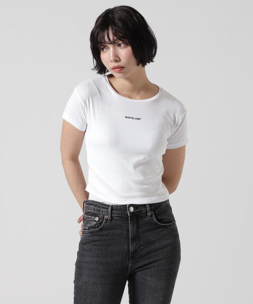 WHITELAND（ホワイトランド）の「WHITELAND/ホワイトランド/チビTEE（Tシャツ/カットソー・レディース・ブラック/ホワイト・F）」の17枚目の写真