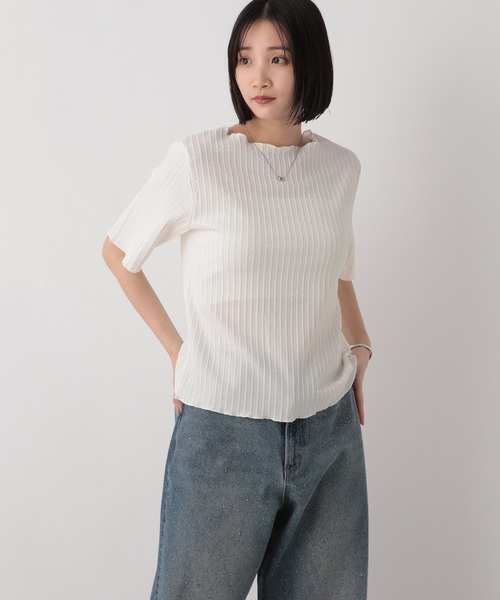 LOWRYS FARM（ローリーズファーム）の「シアージャガード５Ｓ　490852（Tシャツ/カットソー・レディース・パープル/ブラック/アイボリー/チャコールグレー・FREE）」の20枚目の写真