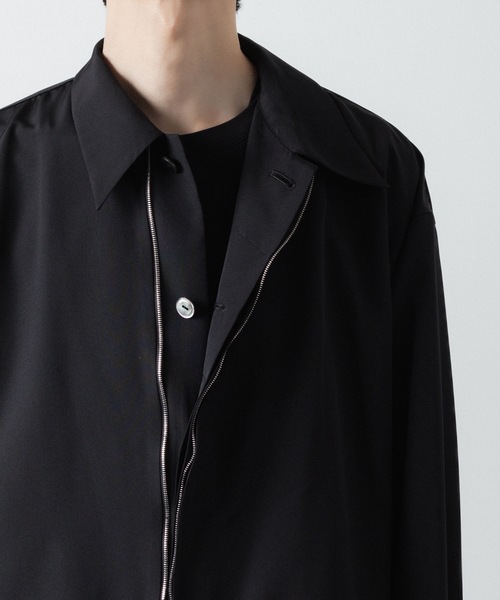 ato（アトウ）の「DOUBLE CUFFS ZIP SHIRT（シャツ/ブラウス・メンズ・ブラック/ホワイト・46/48）」の20枚目の写真