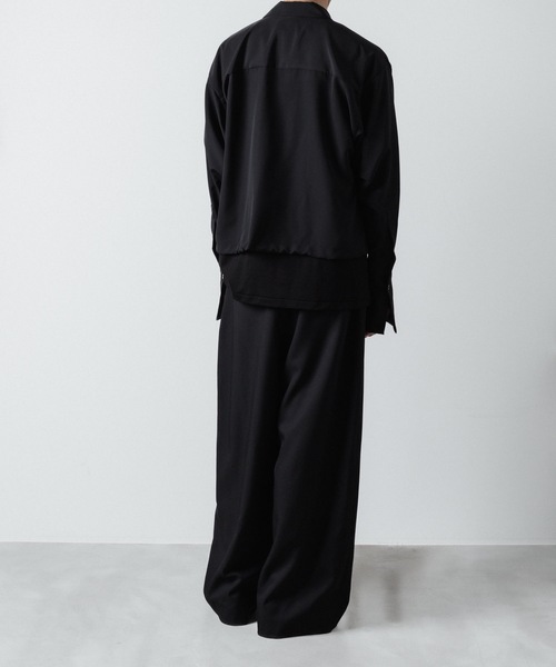 ato（アトウ）の「DOUBLE CUFFS ZIP SHIRT（シャツ/ブラウス・メンズ・ブラック/ホワイト・46/48）」の16枚目の写真