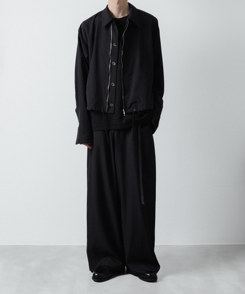 ato（アトウ）の「DOUBLE CUFFS ZIP SHIRT（シャツ/ブラウス・メンズ・ブラック/ホワイト・46/48）」の18枚目の写真