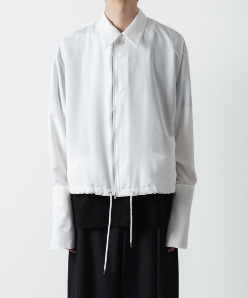 ato（アトウ）の「DOUBLE CUFFS ZIP SHIRT（シャツ/ブラウス・メンズ・ブラック/ホワイト・46/48）」の13枚目の写真