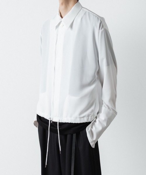 ato（アトウ）の「DOUBLE CUFFS ZIP SHIRT（シャツ/ブラウス・メンズ・ブラック/ホワイト・46/48）」の12枚目の写真