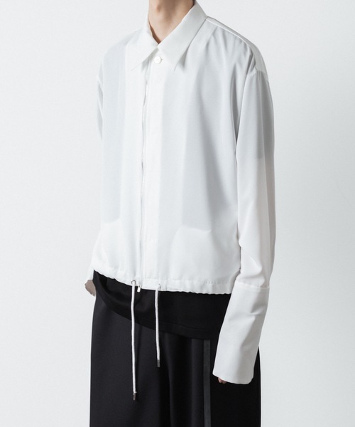 ato（アトウ）の「DOUBLE CUFFS ZIP SHIRT（シャツ/ブラウス・メンズ・ブラック/ホワイト・46/48）」の11枚目の写真