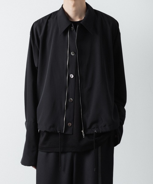 ato（アトウ）の「DOUBLE CUFFS ZIP SHIRT（シャツ/ブラウス・メンズ・ブラック/ホワイト・46/48）」の19枚目の写真