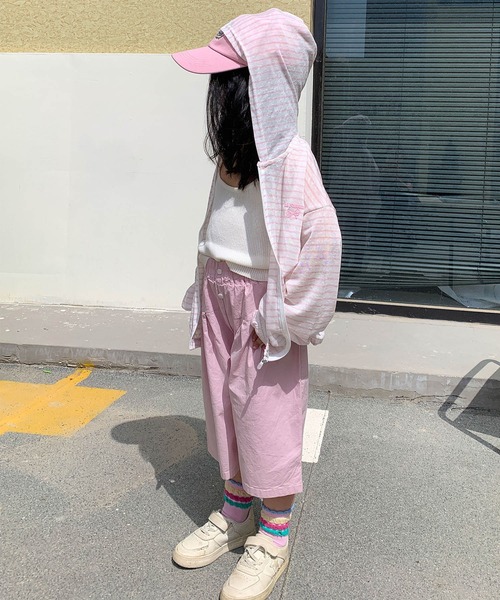 aimoha(アイモハ)の「【aimoha-KIDS-】薄手ボーダージップアップパーカー (SS)(パーカー・キッズ・グレー/ブルー/ピンク・110/120/130/140/150)」の22枚目の写真