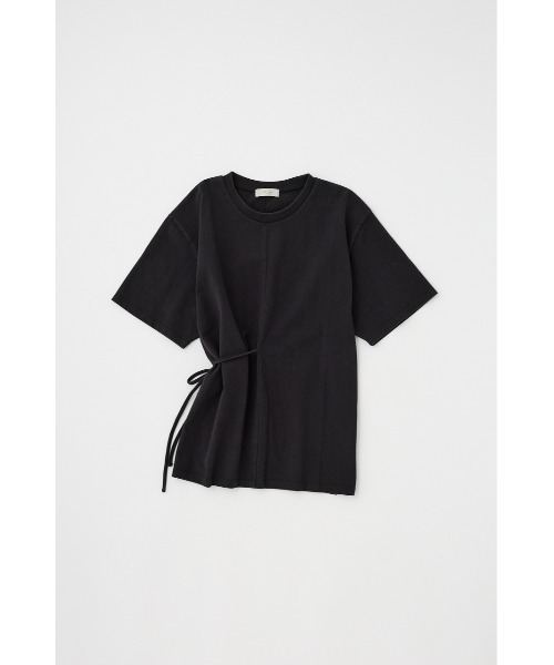 M_(エムアンダーバー)の「【M_】ウエストタイTシャツ オーガニックコットン使用(Tシャツ/カットソー・レディース・ホワイト/ブラック・FREE)」の3枚目の写真