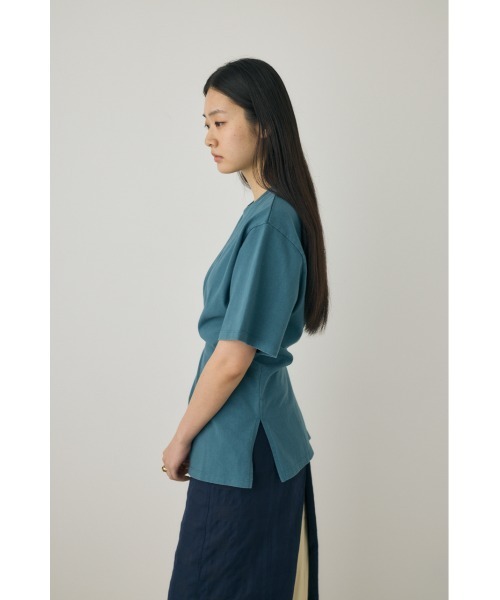 M_(エムアンダーバー)の「【M_】ウエストタイTシャツ オーガニックコットン使用(Tシャツ/カットソー・レディース・ホワイト/ブラック・FREE)」の8枚目の写真