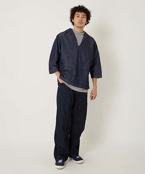 BLUE BLUE（ブルーブルー）の「PA0112 セルビッチライトデニム デッキパンツ（デニムパンツ・メンズ・インディゴブルー・SMALL/MEDIUM/LARGE/X-LARGE）」の9枚目の写真
