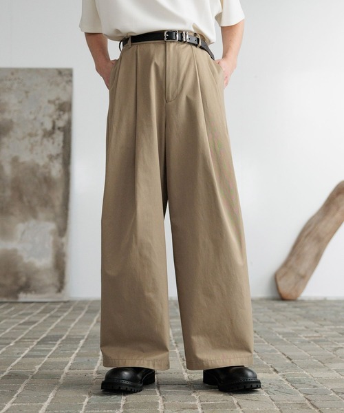 HARE（ハレ）の「シルキーコットンワイドストレートパンツ(HARE