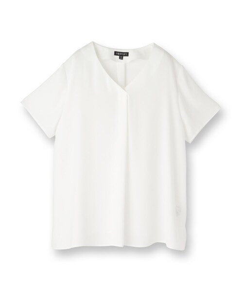 INDIVI（インディヴィ）の「【洗える／通勤】タックブラウス（シャツ/ブラウス・レディース・ホワイト・05/13/15 /34/38）」の12枚目の写真