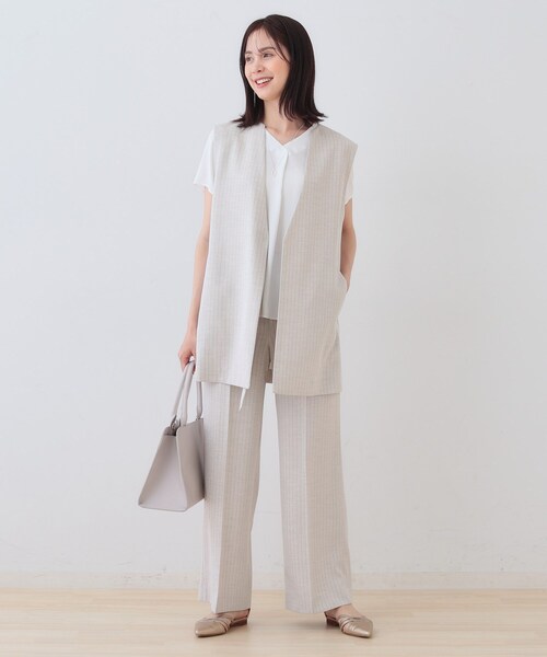 INDIVI（インディヴィ）の「【洗える／通勤】タックブラウス（シャツ/ブラウス・レディース・ホワイト・05/13/15 /34/38）」の8枚目の写真