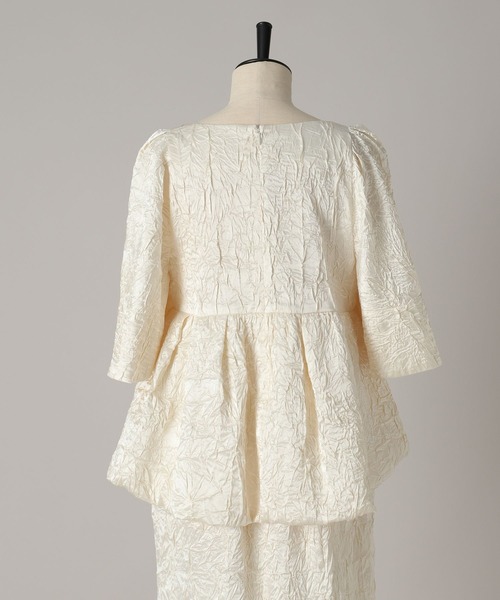 A part by(アパートバイ)の「【セミオケージョン】バルーンセットアップ(ワンピース・レディース・アイボリー/ブラック・FREE)」の8枚目の写真