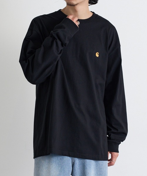 Carhartt WIP(カーハートダブリューアイピー)の「【Carhartt WIP】LOGO LS TEE i026392(Tシャツ/カットソー・メンズ・ブラウン/ブラック/ホワイト/チャコールグレー/グリーン・S/M/L/XL/XXL)」の3枚目の写真