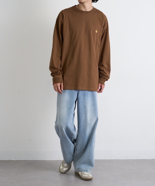 Carhartt WIP(カーハートダブリューアイピー)の「【Carhartt WIP】LOGO LS TEE i026392(Tシャツ/カットソー・メンズ・ブラウン/ブラック/ホワイト/チャコールグレー/グリーン・S/M/L/XL/XXL)」の17枚目の写真