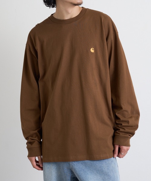 Carhartt WIP(カーハートダブリューアイピー)の「【Carhartt WIP】LOGO LS TEE i026392(Tシャツ/カットソー・メンズ・ブラウン/ブラック/ホワイト/チャコールグレー/グリーン・S/M/L/XL/XXL)」の13枚目の写真