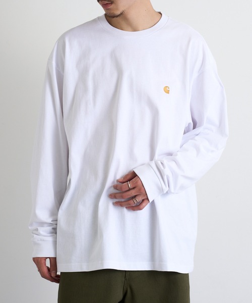 Carhartt WIP(カーハートダブリューアイピー)の「【Carhartt WIP】LOGO LS TEE i026392(Tシャツ/カットソー・メンズ・ブラウン/ブラック/ホワイト/チャコールグレー/グリーン・S/M/L/XL/XXL)」の7枚目の写真