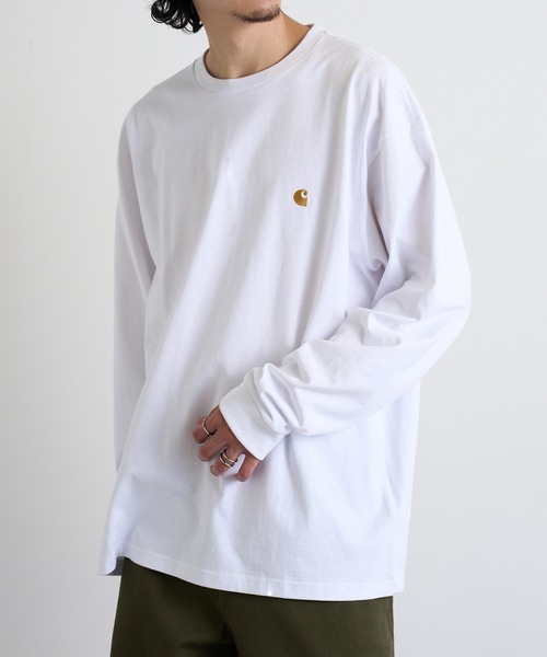 Carhartt WIP(カーハートダブリューアイピー)の「【Carhartt WIP】LOGO LS TEE i026392(Tシャツ/カットソー・メンズ・ブラウン/ブラック/ホワイト/チャコールグレー/グリーン・S/M/L/XL/XXL)」の8枚目の写真