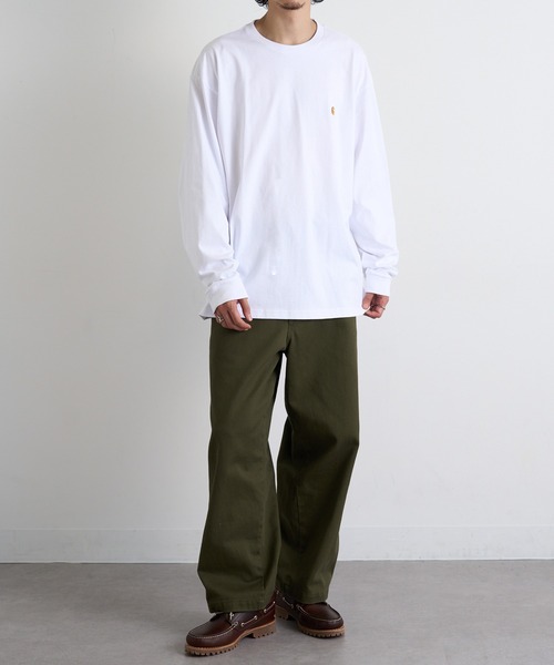 Carhartt WIP(カーハートダブリューアイピー)の「【Carhartt WIP】LOGO LS TEE i026392(Tシャツ/カットソー・メンズ・ブラウン/ブラック/ホワイト/チャコールグレー/グリーン・S/M/L/XL/XXL)」の10枚目の写真